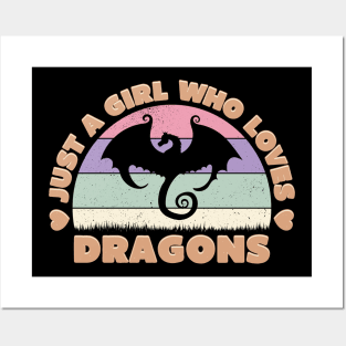 Just a Girl Who Loves Dragons Posters and Art